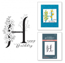 Floral H and Sentiment Press Plate