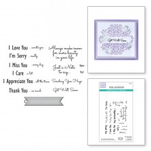 Just a Note Sentiments & Tag Clear Stamp & Die Set SDS-169