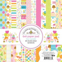 Doodlebug Design Double-Sided Paper Pad 6"X6" - Hey Cupcake