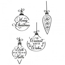 Sizzix Clear Stamps 4PK - Christmas Baubles
