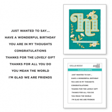Just Wanted To Say Collection Sentiments Clear Stamp Set STP-109