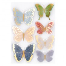 Dimensional Autumn Butterfly Stickers SCS-310