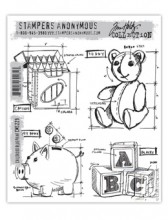 Tim Holtz® Stampers Anonymous Cling Mount Sets -- Childhood Blueprint CMS229
