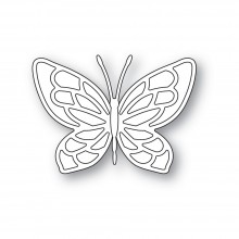 Poppystamps Craft Die - Small Stained Glass Butterfly and Background 2529
