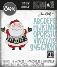 Tim Holtz® Alterations | Sizzix Thinlits™ Die Set 49PK - Santa Greetings, Colorize