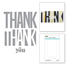 Be Bold Color Block Thank You Etched Dies S5-477