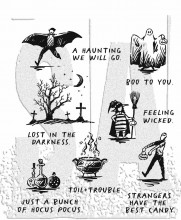 Tim Holtz® Stampers Anonymous Cling Mount Sets -- Halloween Sketchbook CMS469