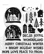 Tim Holtz® Stampers Anonymous Cling Mount Sets -- Festive Print CMS472