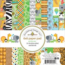 Doodlebug Design Petite Prints Double-Sided Paper Pad 6"X6" - At the Zoo