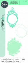 Sizzix™ Layered Clear Stamps Set 3PK - Artsy Regal Frame by 49 and Market