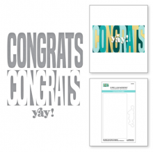 Be Bold Color Block Congrats Etched Dies S5-489