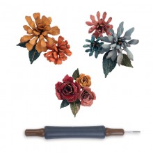 Tim Holtz® Alterations | Sizzix Thinlits™ Die Set 15-Pack w/Quilling Tool - Tiny Tattered Florals