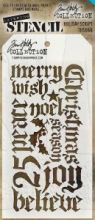 Tim Holtz® Stampers Anonymous Layering Stencils -- Holiday Script THS066