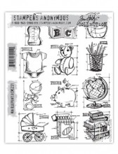 Tim Holtz® Stampers Anonymous Cling Mount Sets -- Mini Blueprints 8 CMS231