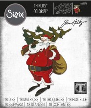Tim Holtz® Alterations | Sizzix Thinlits™ Die Set 18PK - Woodland Santa, Colorize