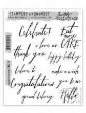 Tim Holtz® Stampers Anonymous Cling Mount Sets -- Handwritten Sentiments CMS219