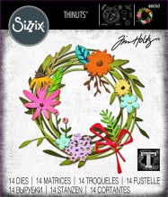 Tim Holtz® Alterations | Sizzix Thinlits™ Die Set 14PK - Vault Funky Floral Wreath