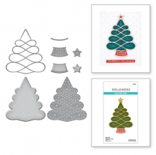 Stitched Christmas Tree Etched Dies S5-596