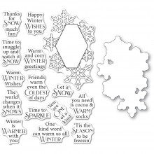 Poppystamps Clear Stamp & Die Set -- Wintertime Sentiments CB508