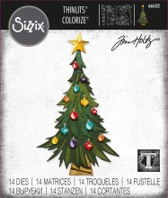 Tim Holtz® Alterations | Sizzix Thinlits™ Die Set 14PK - Trim a Tree, Colorize