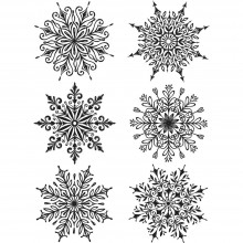 Tim Holtz® Stampers Anonymous Cling Mount Sets -- Swirly Snowflakes CMS319