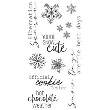 Sizzix Clear Stamps Set 10PK - Winter Sentiments