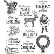 Tim Holtz® Stampers Anonymous Cling Mount Sets -- Festive Overlay CMS357