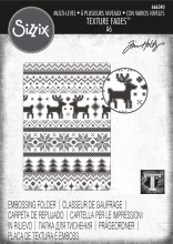 Tim Holtz® Alterations | Multi-Level Texture Fades™ Embossing Folder - Holiday Knit