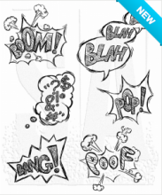 Tim Holtz® Stampers Anonymous Cling Mount Sets -- Crazy Thoughts CMS238