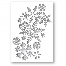 Poppystamps Craft Die - Snowflake Flurry Collage 2549