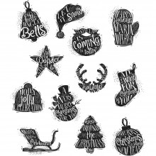 Tim Holtz® Stampers Anonymous Cling Mount Sets -- Mini Carved Christmas CMS316