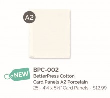 BetterPress A-2 Cotton Card Panels