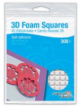 3D Foam Squares, White Small