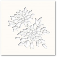 Poppystamps Chrysanthemum Stencil T100