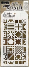 Tim Holtz® Stampers Anonymous Layering Stencils -- Patchwork Cube THS123