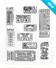 Tim Holtz® Stampers Anonymous Cling Mount Sets -- Ticket Booth CMS337