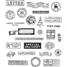 Tim Holtz® Stampers Anonymous Cling Mount Sets -- Holiday Postmarks CMS323