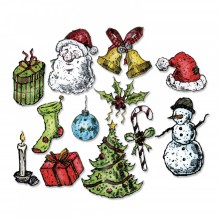 Tim Holtz® Alterations | Sizzix® Framelits™ Die Set 12-Pack - Tattered Christmas
