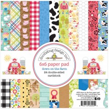Doodlebug Design Double-Sided Paper Pad 6"X6" - Down on the Farm
