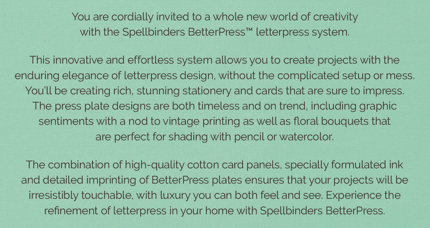 Spellbinders BetterPress Letterpress System Press Plate Chic Merry  Christmas