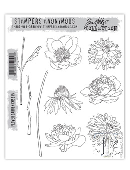 Tim Holtz Cling Mount Stamps - Flower Jar CMS297