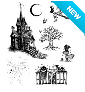 Tim Holtz® Stampers Anonymous Cling Mount Sets -- Haunted House CMS308
