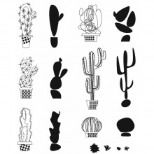 Tim Holtz® Stampers Anonymous Cling Mount Sets -- Mod Cactus CMS431