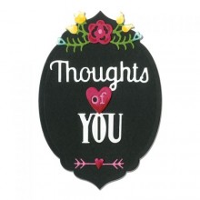 Sizzix Thinlits Die Set 5PK - Phrase, Thoughts of You