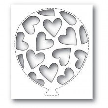 Poppystamps Craft Die - Tumbled Heart Balloon Collage 2156