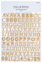 Gold Puffy Alphabet Stickers SCS-233