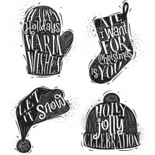 Tim Holtz® Stampers Anonymous Cling Mount Sets -- Carved Christmas 1 CMS313