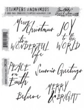 Tim Holtz® Stampers Anonymous Cling Mount Sets -- Handwritten Holidays 1 CMS208