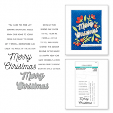 Many Merry Christmas Sentiments Clear Stamp & Die Set SDS-175