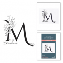 Floral M and Sentiment Press Plate